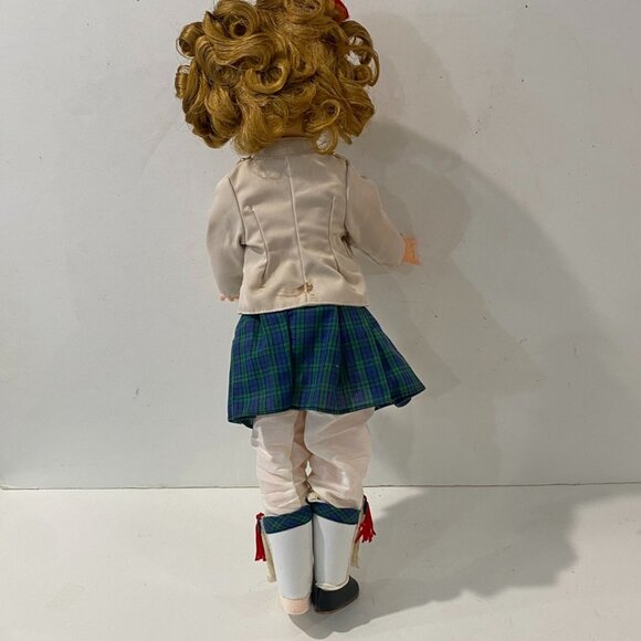 Vintage Allied Shirley Temple Doll Scottish Outfit Movable Arms Legs Sleep Eyes - Picture 4 of 12